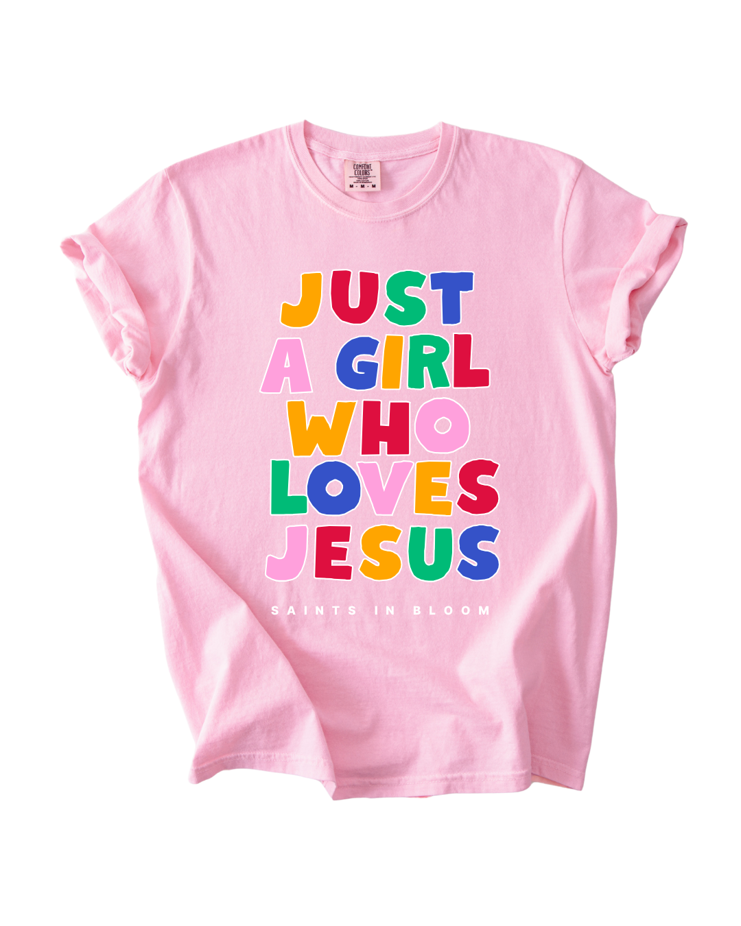 JUST A GIRL WHO LOVES JESUS KIDS TEE