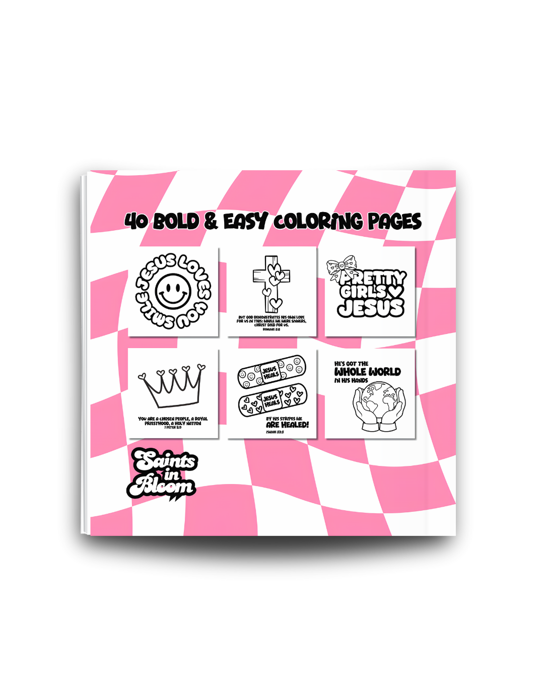 JUST A GIRL WHO LOVES JESUS BOLD AND EASY COLORING BOOK